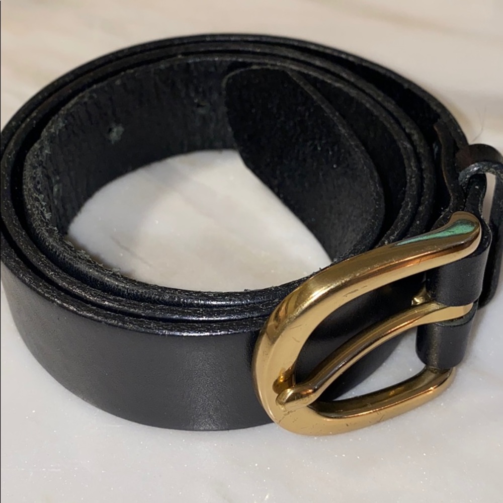 J Crew black Leather Belt